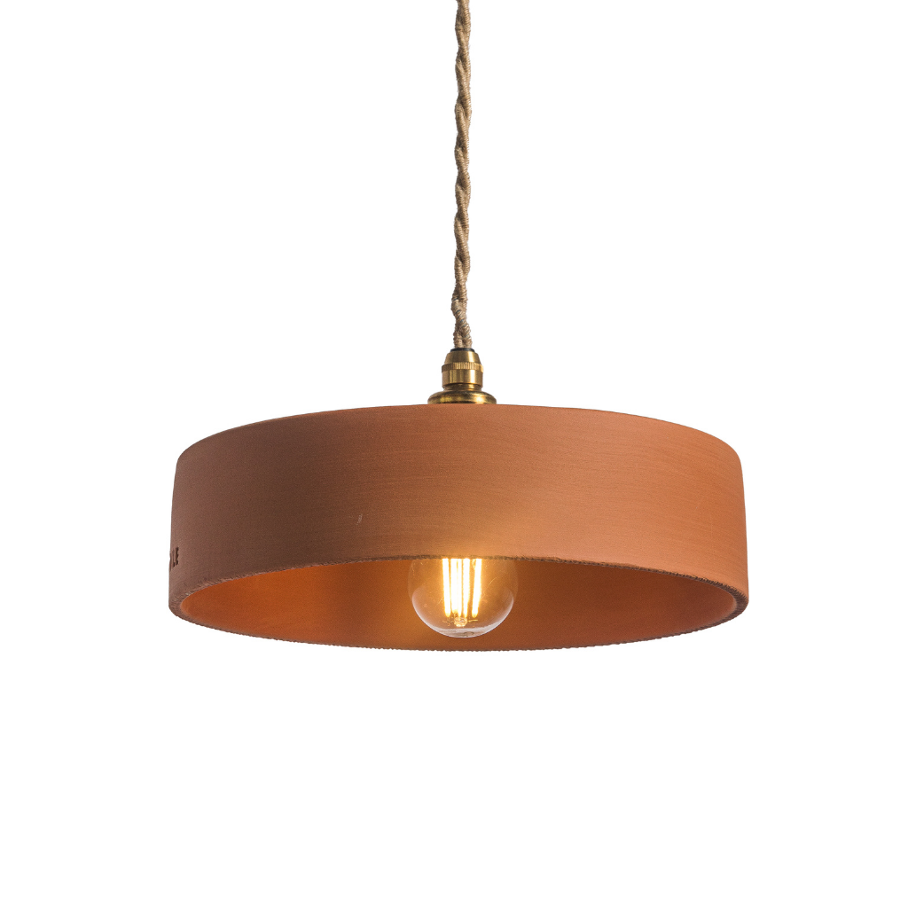 MICHELE TAILLE S - Suspension en terre cuite Ocre D24cmxH6,5cm