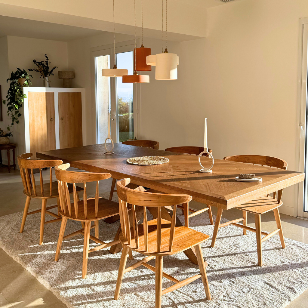 MICHELE TAILLE S - Suspension en terre cuite Ocre D24cmxH6,5cm