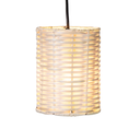 NATURAL YUNIS - Suspension cylindrique naturelle en rotin D16xH20,5cm