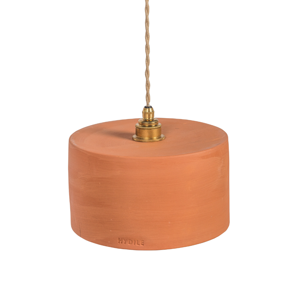 ODILE - Suspension en terre cuite Ocre D24xH14cm