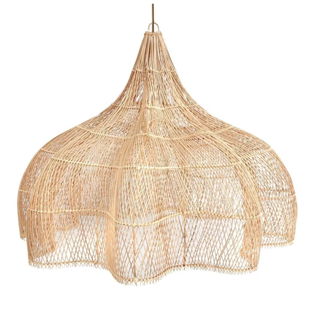 PACO- Suspension en rotin forme fleur D1m50 h1m