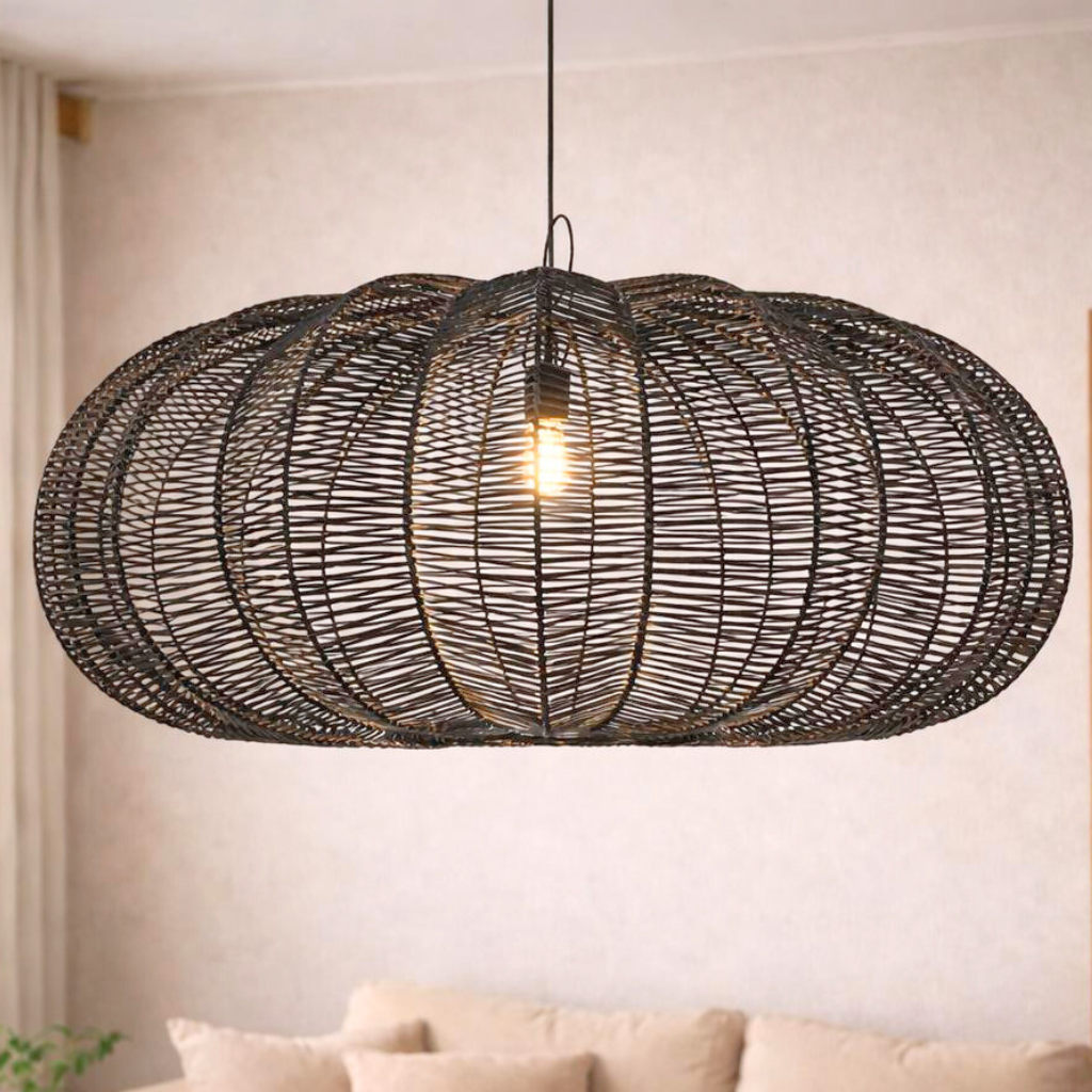 [3760428961037] FRUIT noir - Suspension fruit XXL en rotin