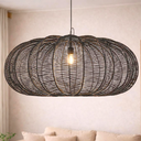 FRUIT noir - Suspension fruit XXL en rotin