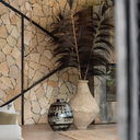 Feuille de rayung et tige bambou  NOIR