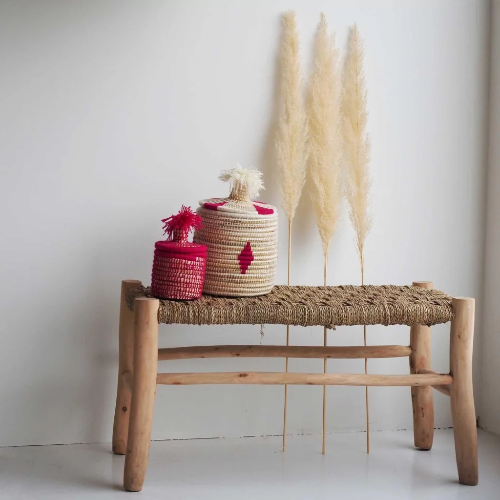 [3760428961990] MARROCO - Grand banc en corde tressée et bois d'eucalyptus