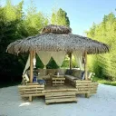 HYDILE - Gazebo en bambou 4m*4m