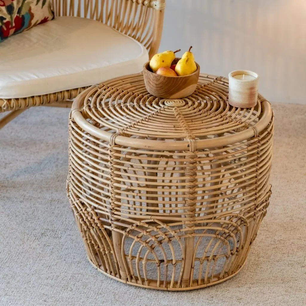 [3760428961594] KEIRA - Table basse en rotin ronde