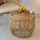 KEIRA - Table basse en rotin ronde