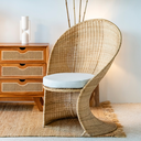 LINZO - Fauteuil original en rotin