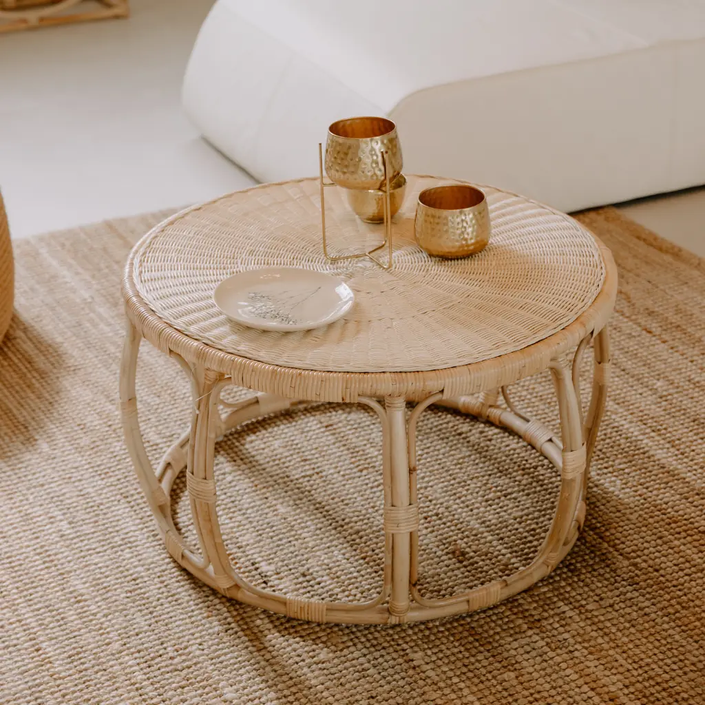 LOUISE - Table basse en rotin