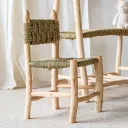 MARINA - Chaise enfant en corde tressée et bois d'eucalyptus