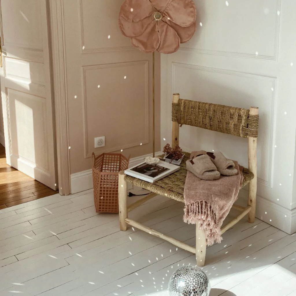 TOKA - Fauteuil en bois d'eucalyptus et corde