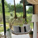 UBUD- Balancelle en rotin avec coussins