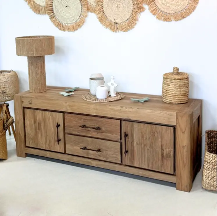 [3760428960016] ACHILLE - Buffet en teck recyclé