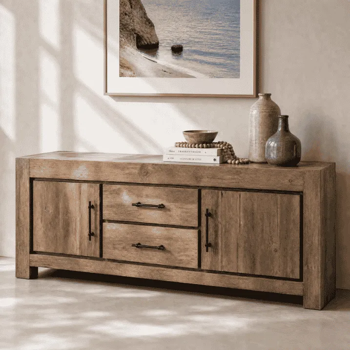 [3760428960016] ACHILLE - Buffet en teck recyclé
