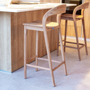LUCIE - Chaise de bar en teck recyclé