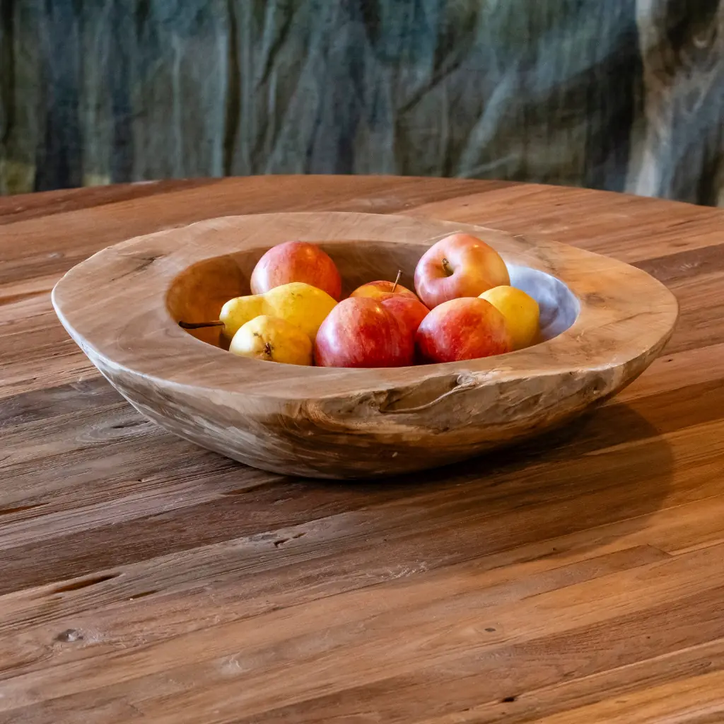 [3760428960436] CASSI - Grande assiette en teck recyclé