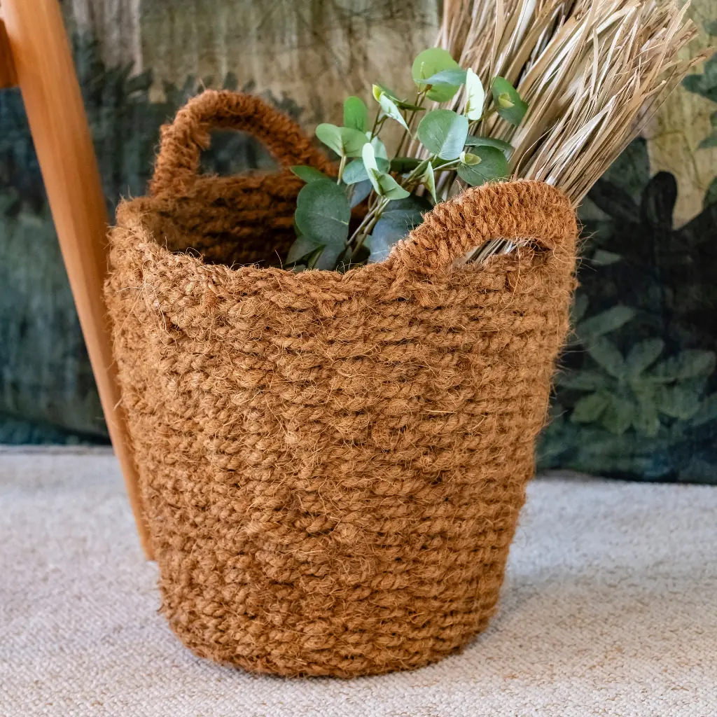 VERO - Panier avec hanse en fibre de coco