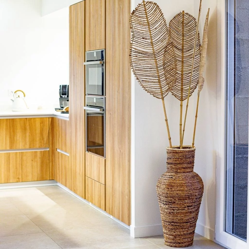 [3760428960979] FLORE - Grande jarre en feuilles de bananier