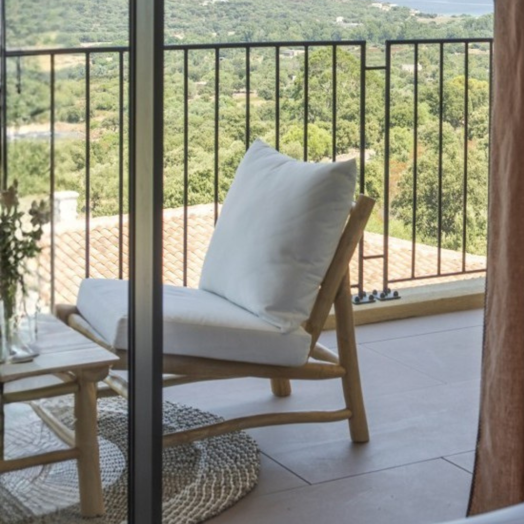 YAGO - Fauteuil en teck avec coussin outdoor