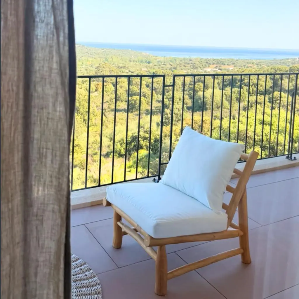 YAGO - Fauteuil en teck avec coussin outdoor