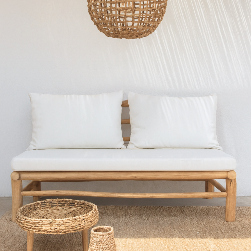 [3760428963864] YAGO - Banquette en teck avec coussin outdoor