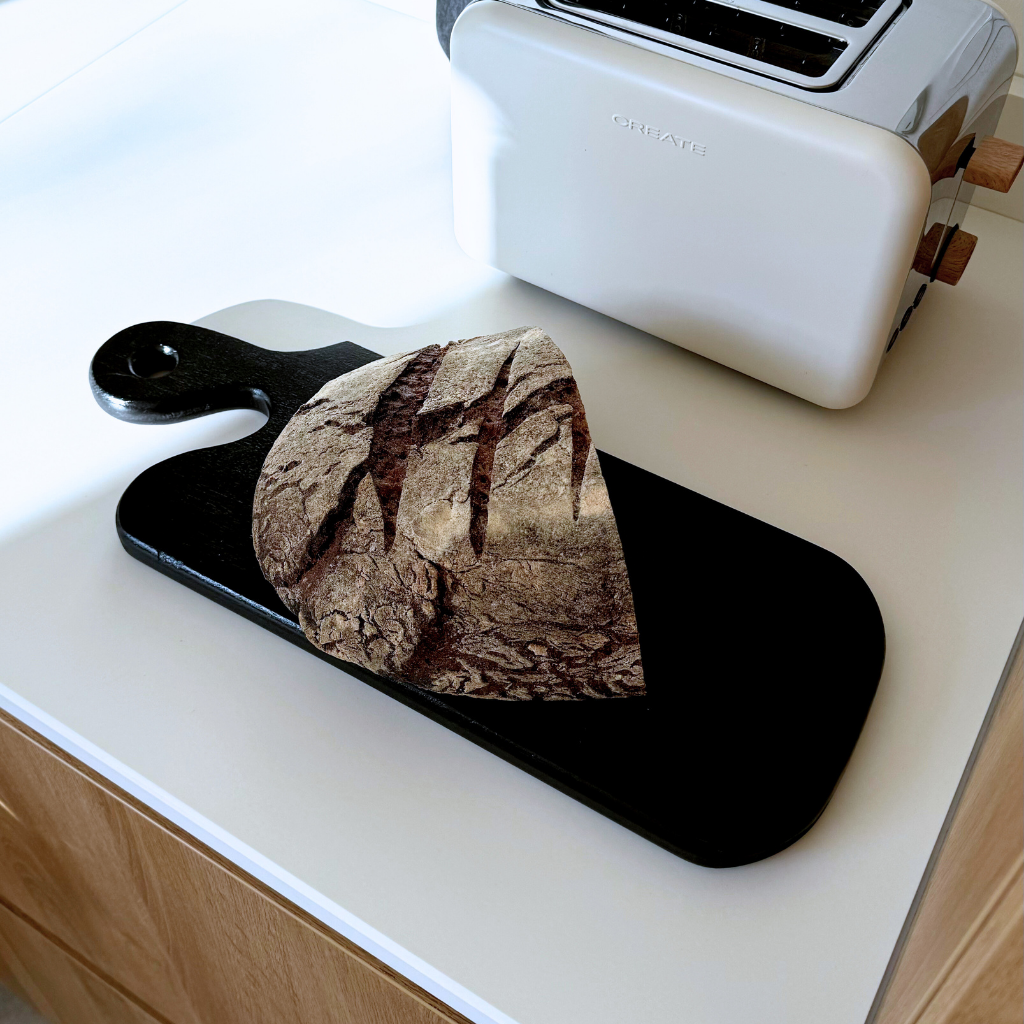 FINNO - Planche à découper noir en teck M