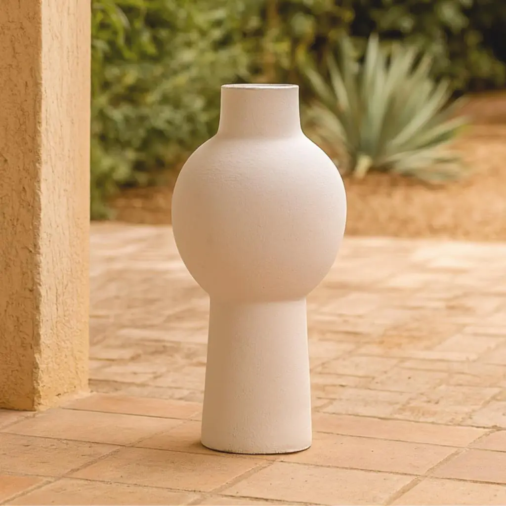 [3760428962959] ZAGORA I - Poterie XXL en terre cuite (Orange clair / Gold ravenne)