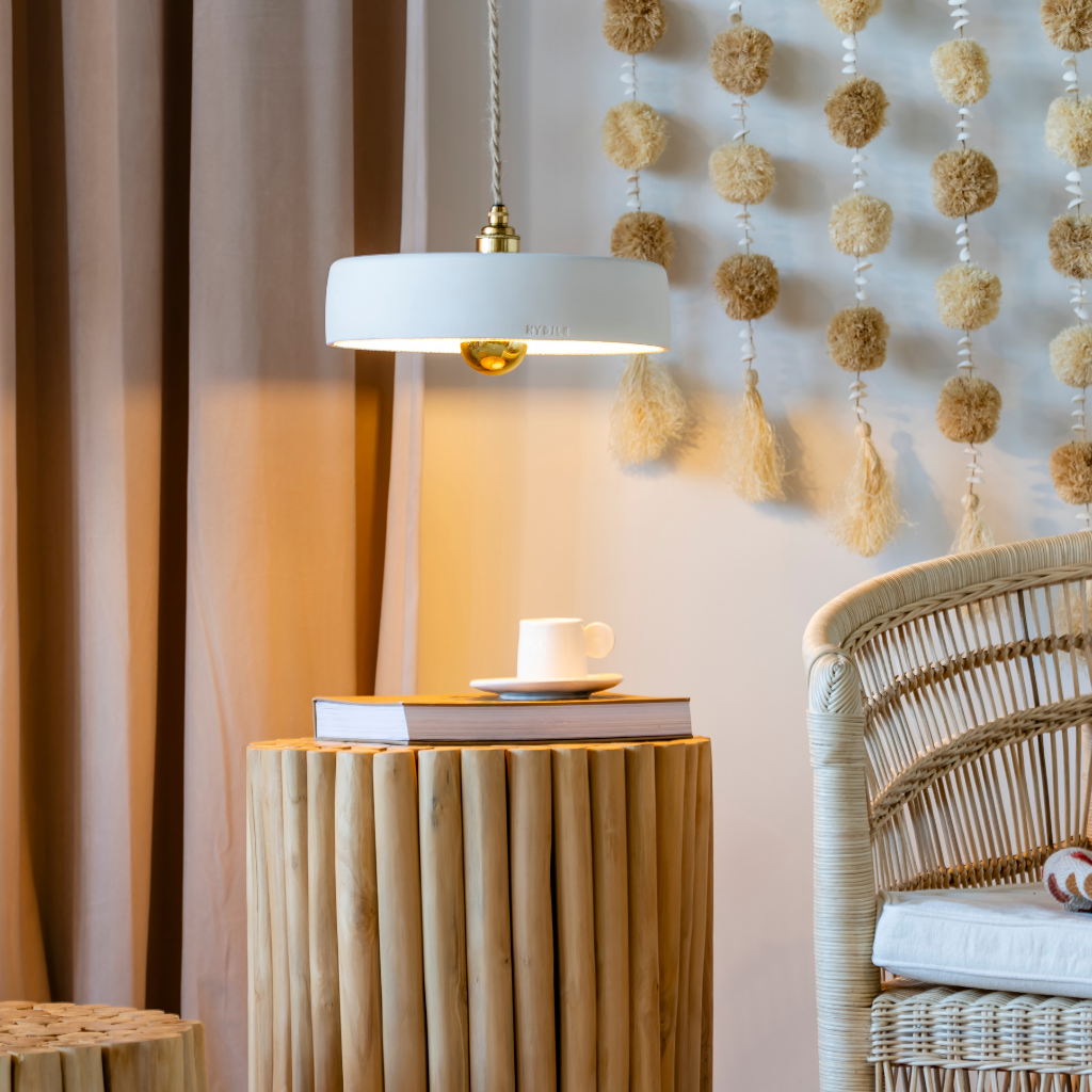 [3760428962058] MICHELE TAILLE M- Suspension en terre cuite Blanche