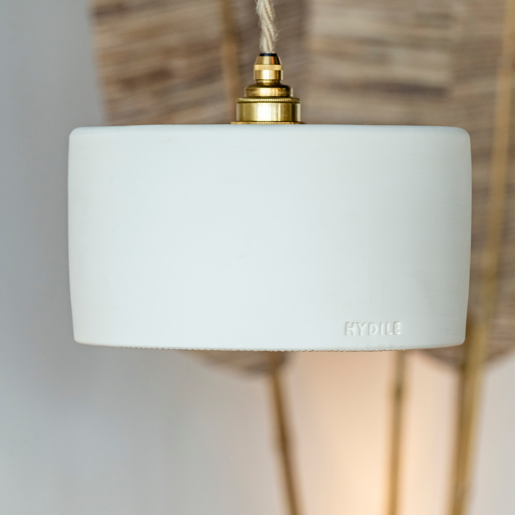 [3760428962287] ODILE - Suspension en terre cuite Blanche