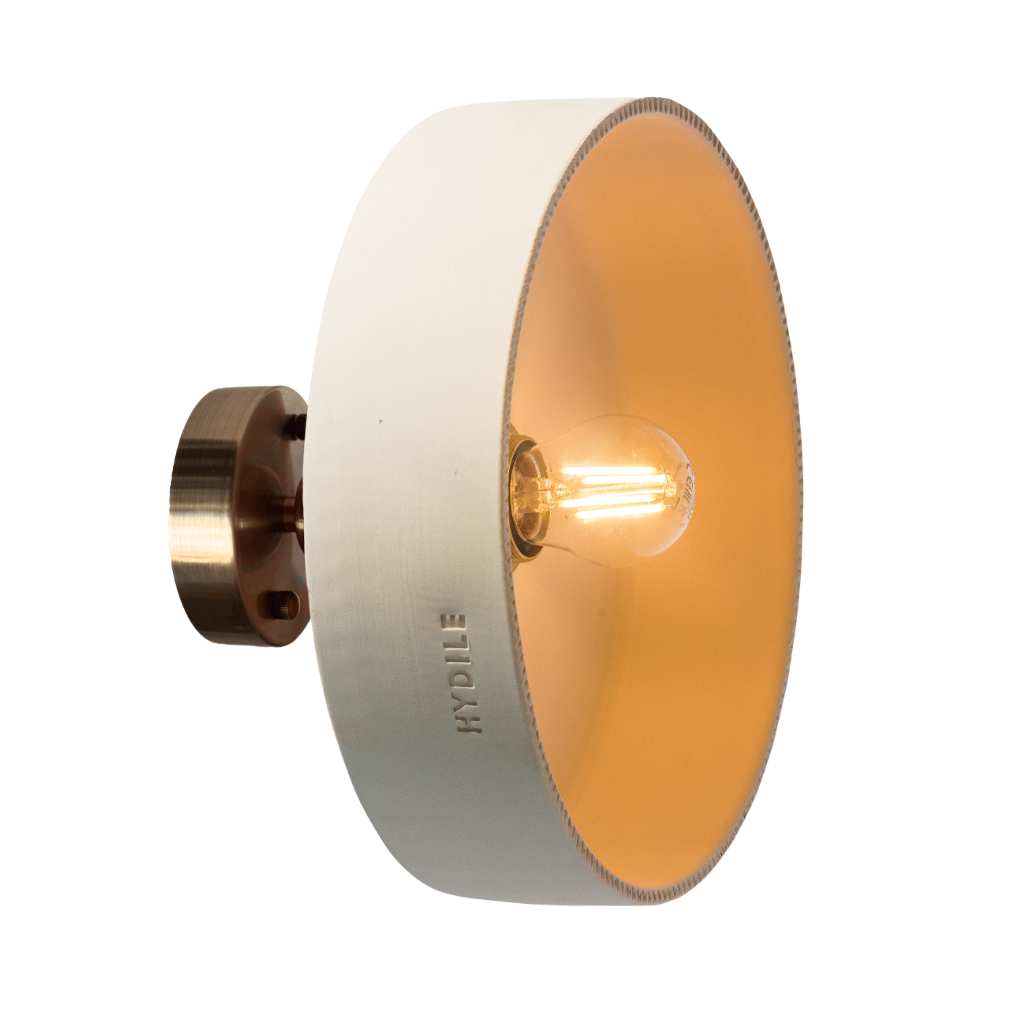 [3760428963970] YVETTE M - Applique murale en terre cuite blanche