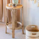 NELSON - Table haute en rotin