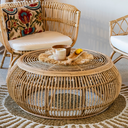 POP - Table basse ronde en rotin