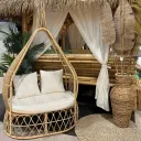 CACHETTE - Assise en rotin