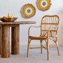 NELLY - Chaise / Fauteuil en rotin avec accoudoirs