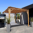 PERGOLA S - 3mx3m avec ombrière en fibre de coco