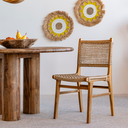 ANETTE - Chaise en corde synthétique et bois de teck