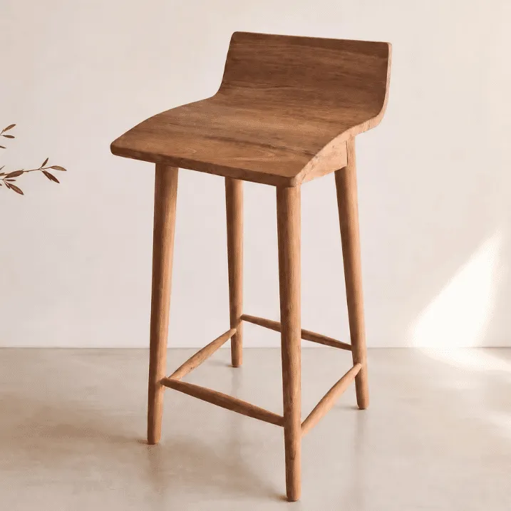 [3760428964724] PIA - Tabouret de bar en teck recyclé