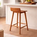 PIA - Tabouret de bar en teck recyclé