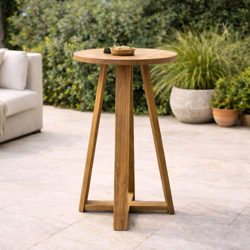 BAMBEA - Table haute en teck