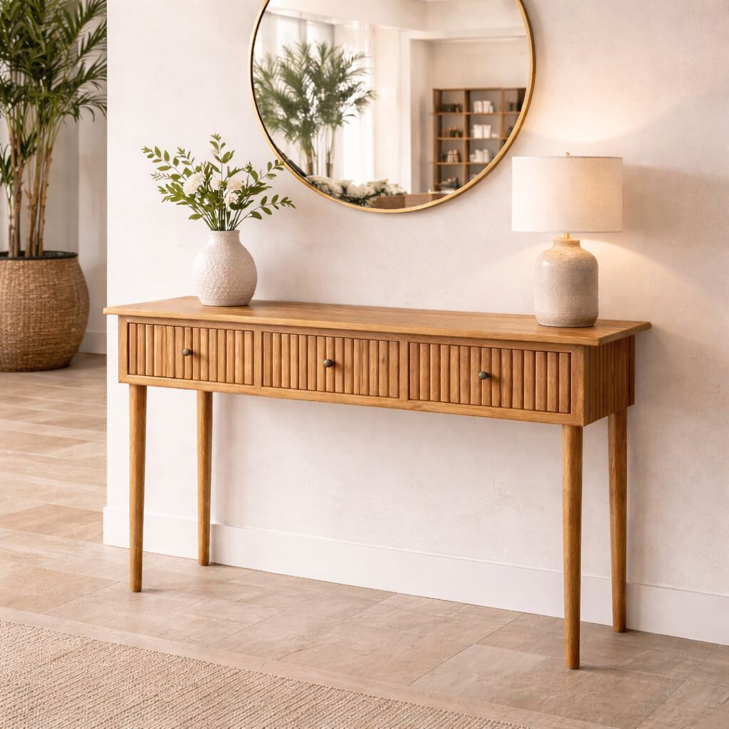 [3760428964663] PIERRINE - Console en bois de teck