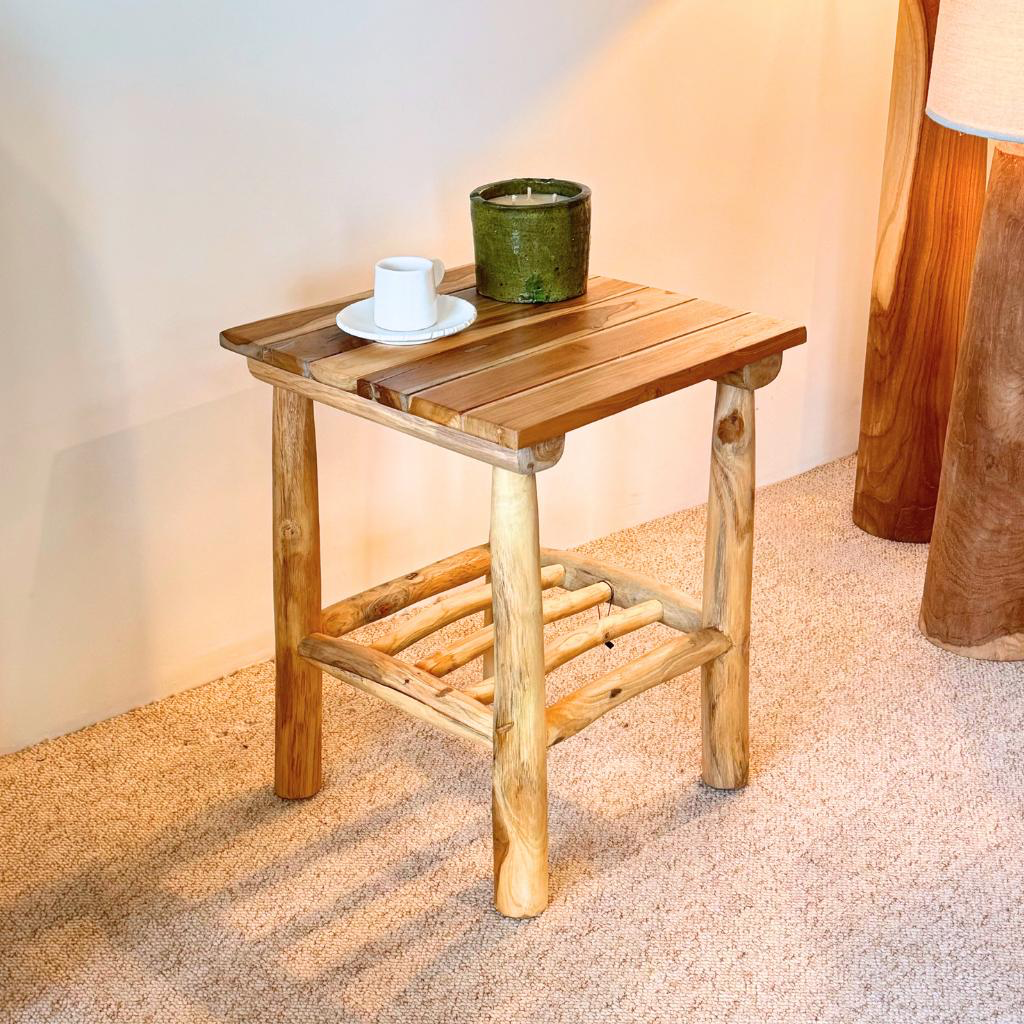YAYA - Table basse / tabouret en teck