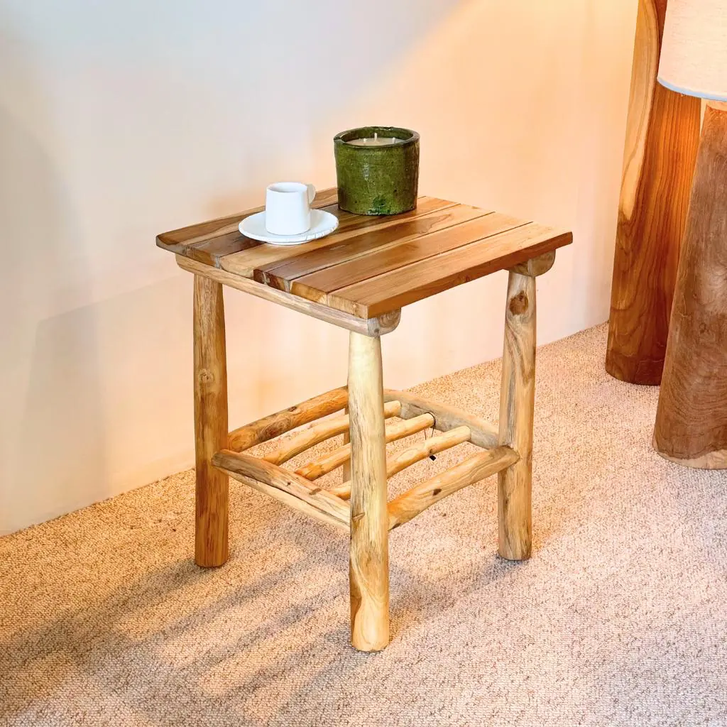 [3760428964731] YAYA - Table basse / tabouret en teck