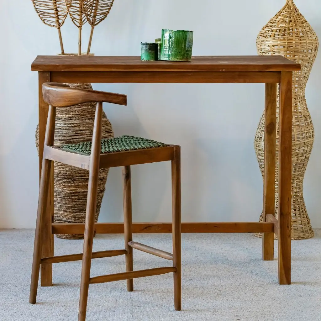 [3760428964601] AMBRE- Mange debout en bois de teck