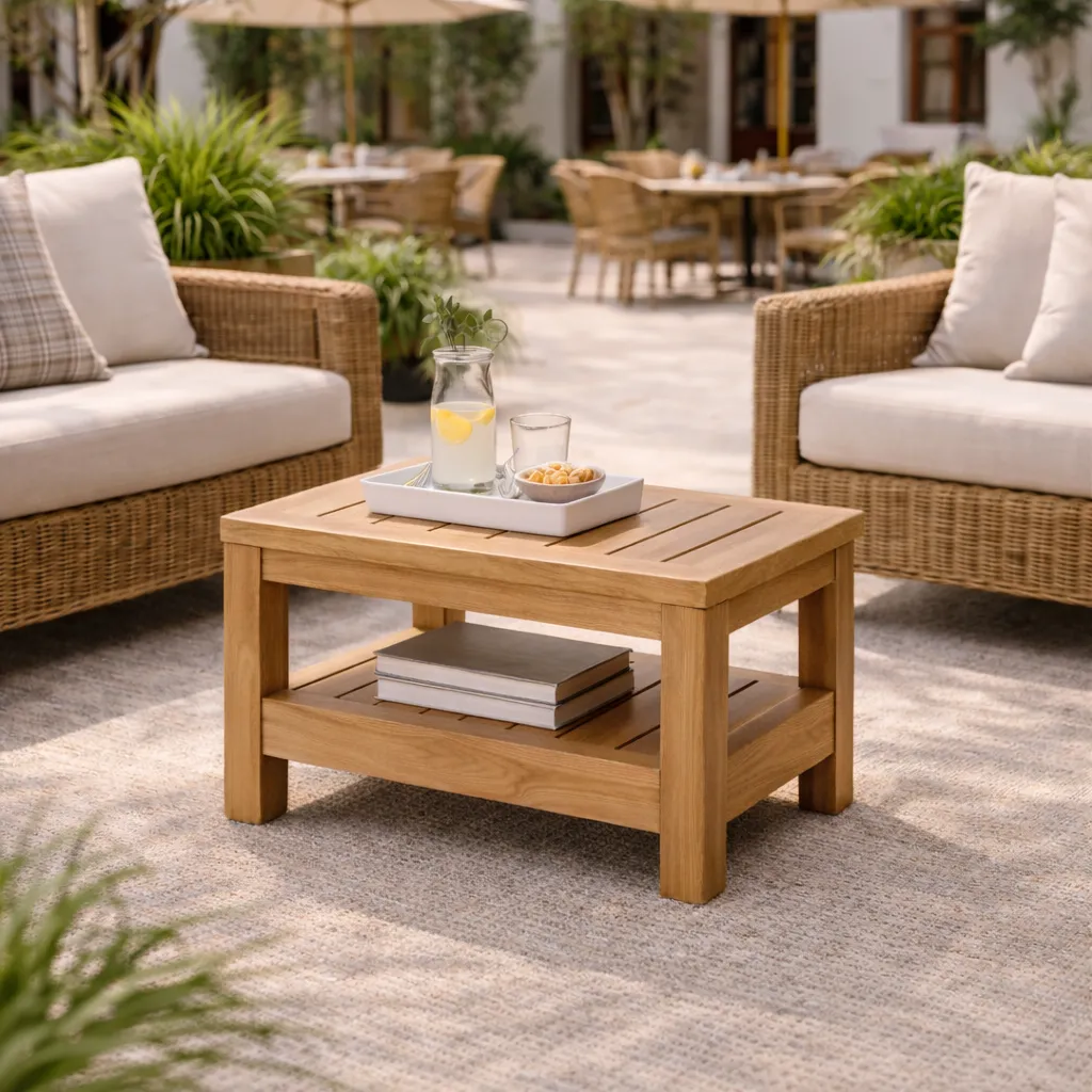 [3760428964526] MALAKI - Table basse en bois de teck