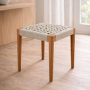 AMBI - Tabouret en teck et corde naturelle
