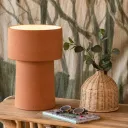 LUA - Lampe à poser en terre cuite ocre