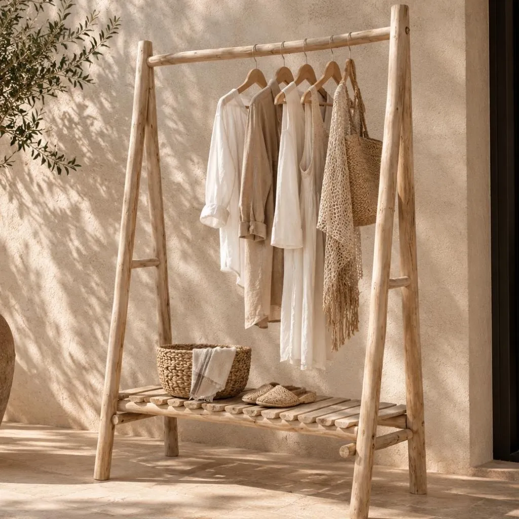 [3760428965134] BILLOU - Grand portant en bois de teck
