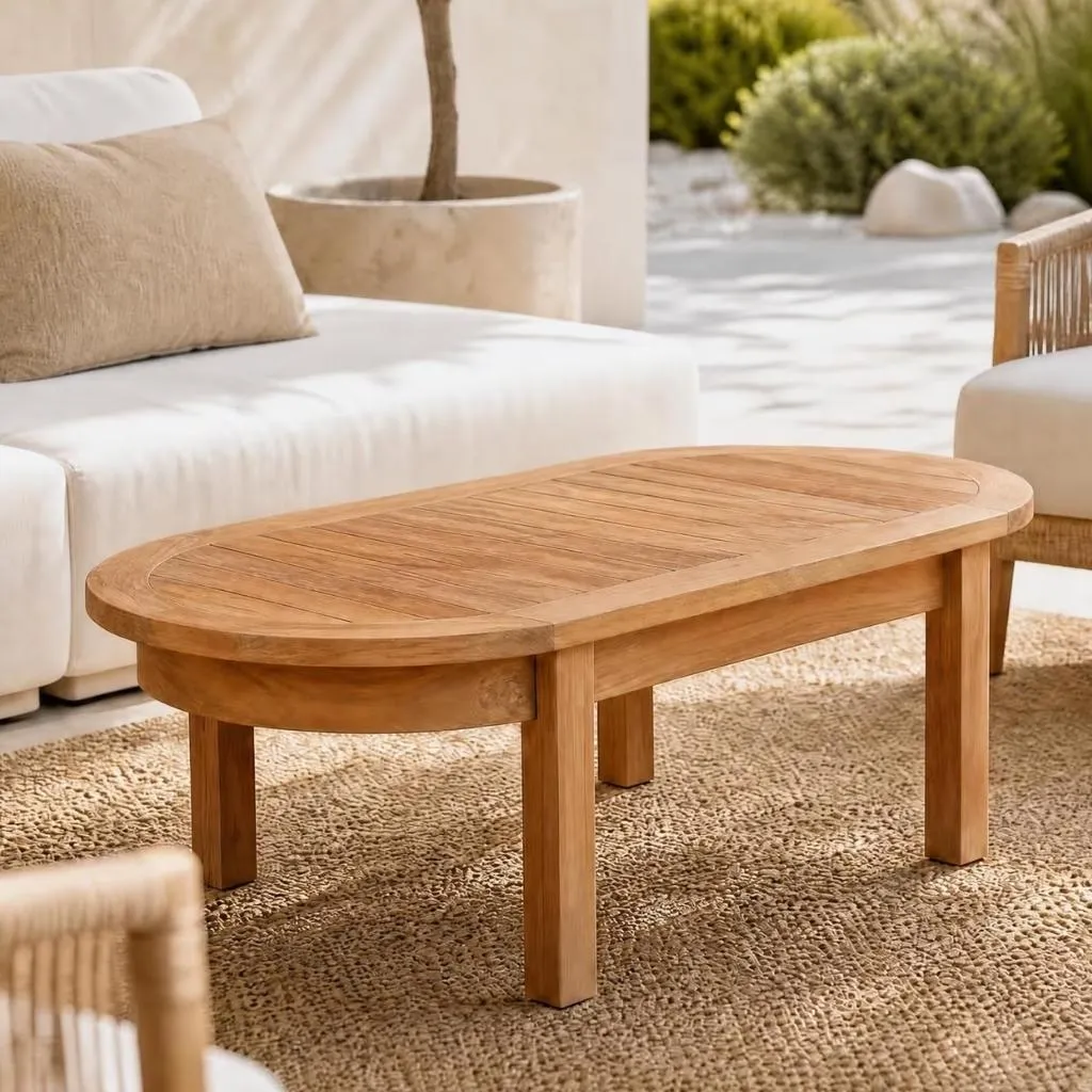 [3760428965240] CARLIE - Table basse en bois de teck