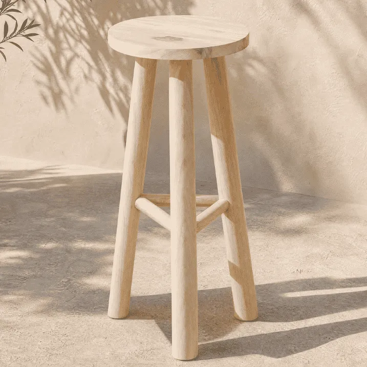 GILLI - Tabouret de bar en teck